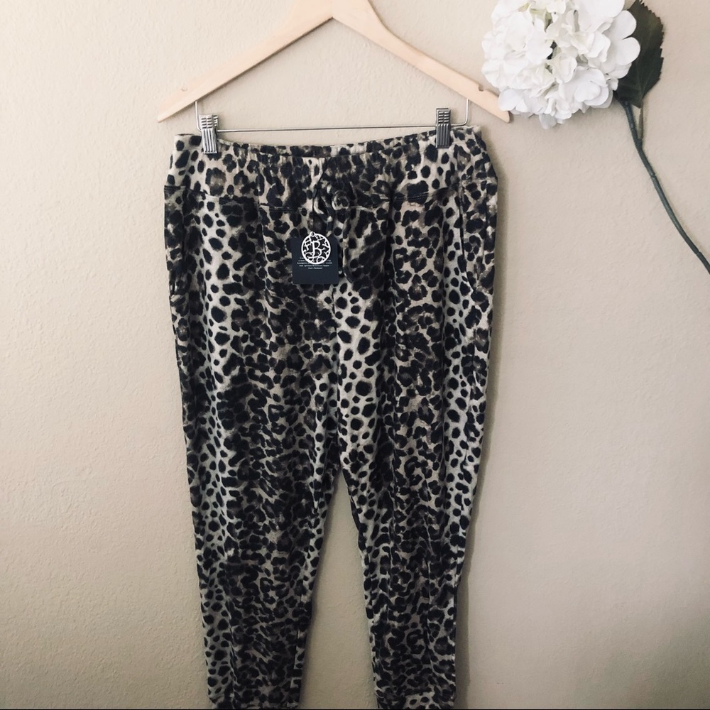 Animal Print Brushed Joggers - Picture 3 of 5